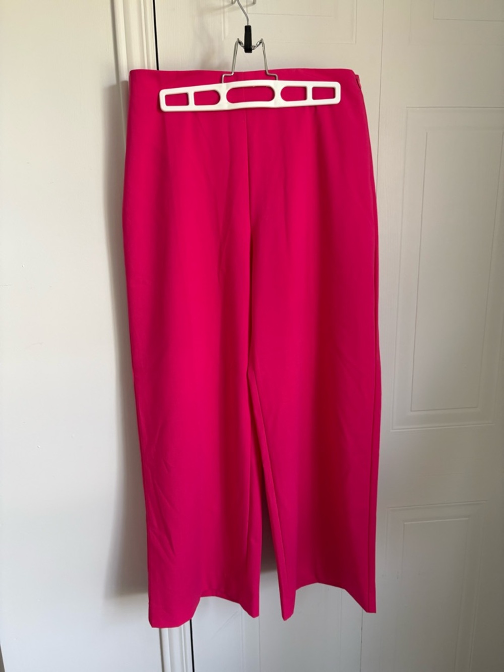 Mango Wide-Leg Trousers in Hot Pink
